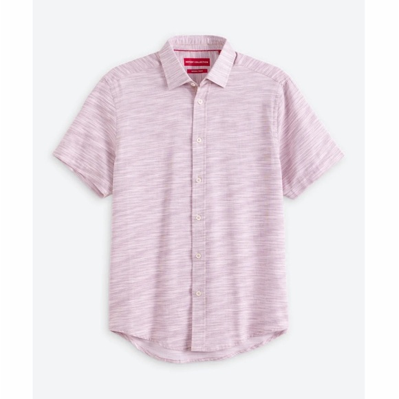 New Report Collection‎ Short Sleeve Cotton Degrade Woven Sport Shirt - Picture 1 of 5